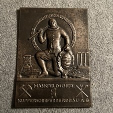 Einseitige  Eisengußplakette  o. J. Bergbau Lauchhammer