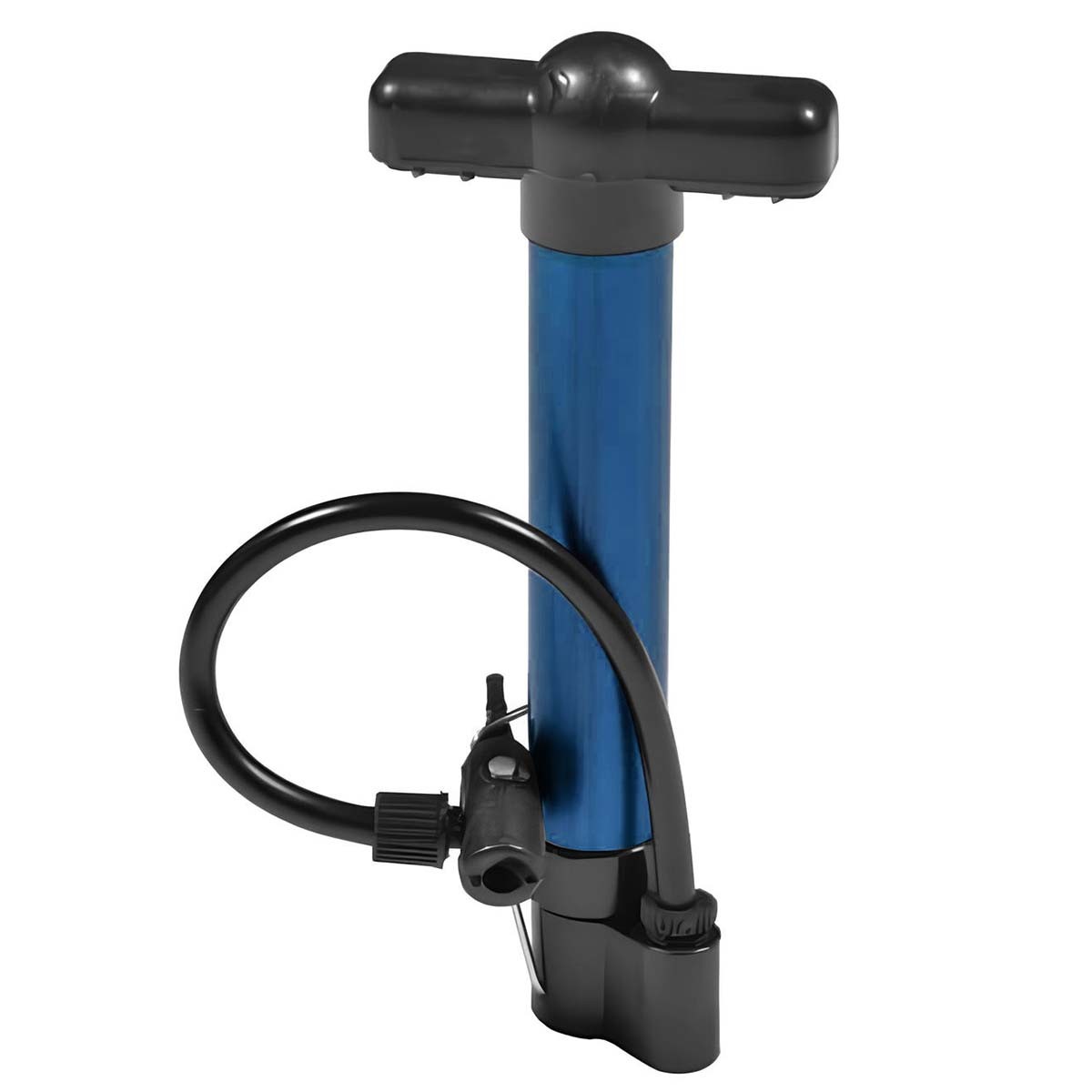 Pompe à main pour vélo et voiture Avizar mini gonfleur aluminium bleu