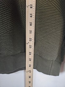 NUON Men's Green Solid Slim Fit Pullover Hoodie L Cotton Blend Pockets