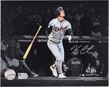 Kerry Carpenter Tigers Signed 8x10 2024 ALDS Winning Home Run Spotlight Photo