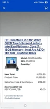 HP Spectre 16 UHD+OLED Touchscreen 1TB SSD