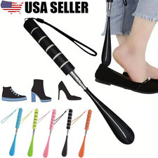 Extra Long Handle Shoe Horn Stainless Steel 28" Handled Metal Shoehorn Horns USA