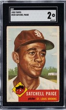 1953 Topps #220 Satchel Paige SGC 2 APPEARS NICER