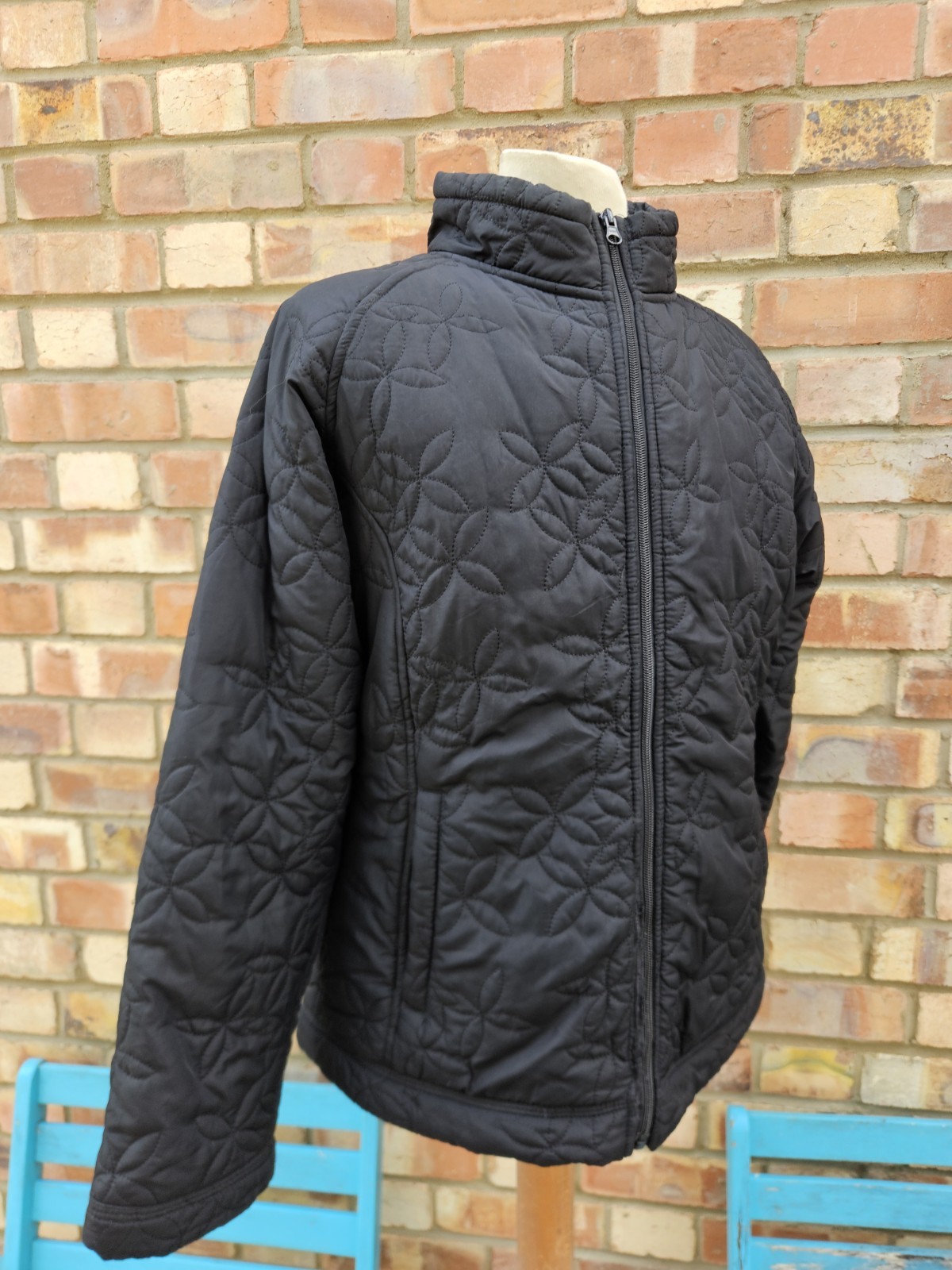 Orvis Quilted Jacket Ladies Faux Fur Lined Outdoors Black Luxury Coat Uk Large image 6