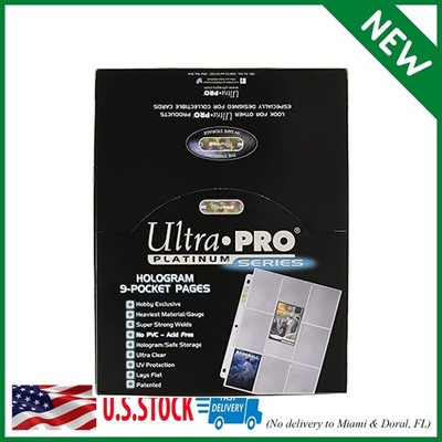 Ultra Pro 9 Pocket Pages Platinum Series - 100 Pages of Card Sleeves for  Trading