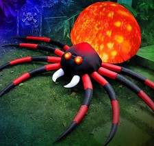 8 Ft Halloween Inflatable Spider Outdoor Yard Decor With 8ft Spider, Colorful