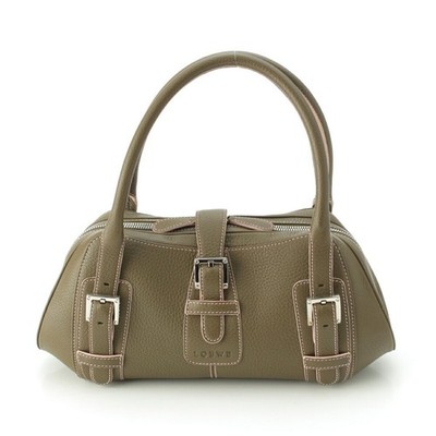 LOEWE Senda Leather Belt Handbag Logo Shoulder Bag Women Khaki Luxury Women 99