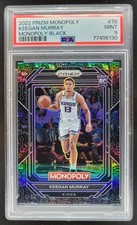 22-23 Panini Prizm Monopoly Keegan Murray Black Classic Icons RC PSA 9 Kings WN2