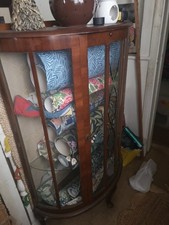 Bow Front Mahogany And glass fronted Unit