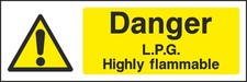 L.P.G. Flammable Safety Stickers Caution Warning Danger Hazard [V2-WCHE013]
