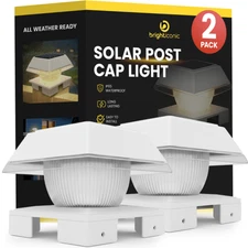 Solar Post Cap Lights Dual Mode ‎BICSGL-14 (2Pack)