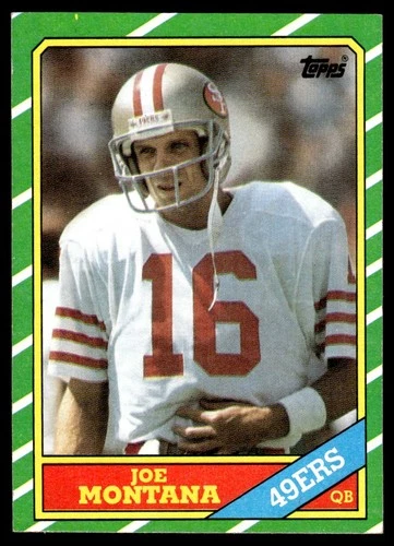 1986 Topps Nm B3 Joe Montana San Francisco 49ers #156