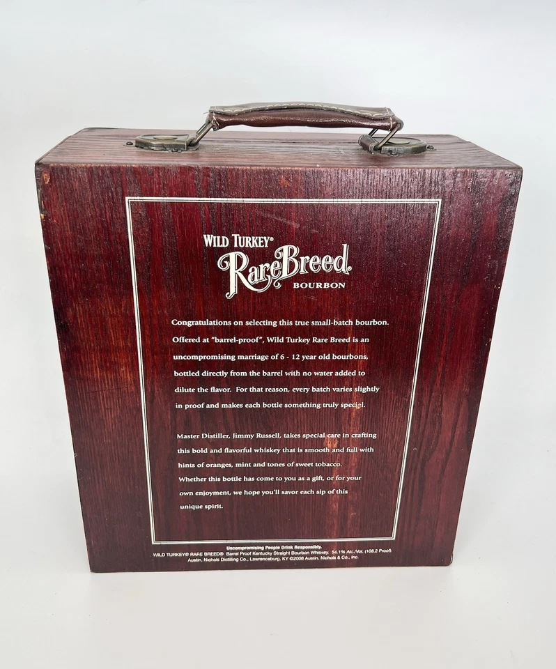 Caja de plexiglás de madera para exhibición de whisky bourbon de raza rara de pavo salvaje hombre cueva Foto 3 de 4