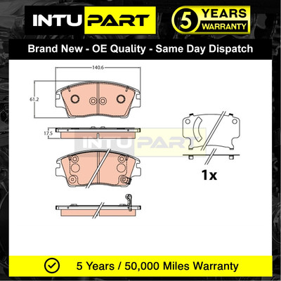 Fits Sportage Tucson 1.6 2.0 CRDi 2.4 Intupart Front Brake Pads Set