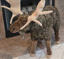 Melissa & Doug Giant Plush Standing Moose - 40″ × 30″ × 12″ -  Realistic Toy