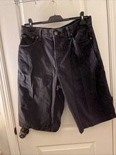 Sean John Mens Shorts Denim Black Size 36