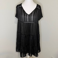 Urban Outfitters Sheer Tiered Mini Dress – Size XS