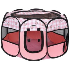 Foldable Dog Playpen Cat Puppy Playpen Indoor Pop Up Pet Animal Playpen Outdo...