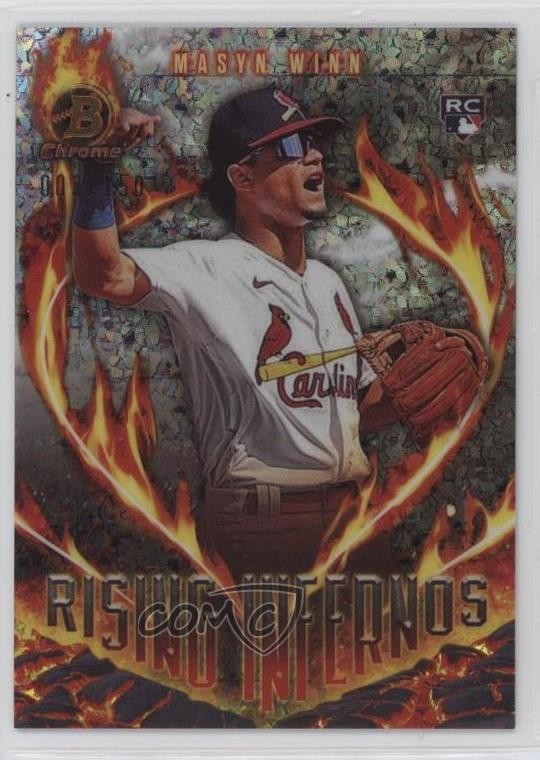 2024 Bowman Rising Infernos Mini-Diamond Refractor /150 Masyn Winn #RI-7 15sd