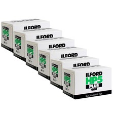 Ilford HP5 Plus Black  White Negative Film 35mm Roll Film, 36 Exp - 6 Pack