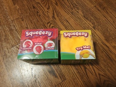 2 Sunny Days Jumbo Squeezy Strawberry, Cheese Squishy Toys Stress Relief lot