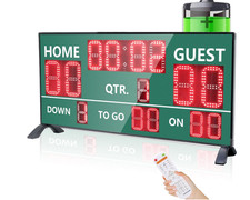 LED Wireless Football Scoreboard, Electronic Scoreboard with Remote, Digital Sco