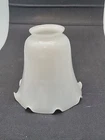 Replacement Vintage White 5" Milk Glass Fluted Lamp Shade  Globe 2 1/4” Fitter