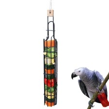 Parrot Water Fruit Basket For Parakeet Metal Feeding Device Birds Cage Feeder