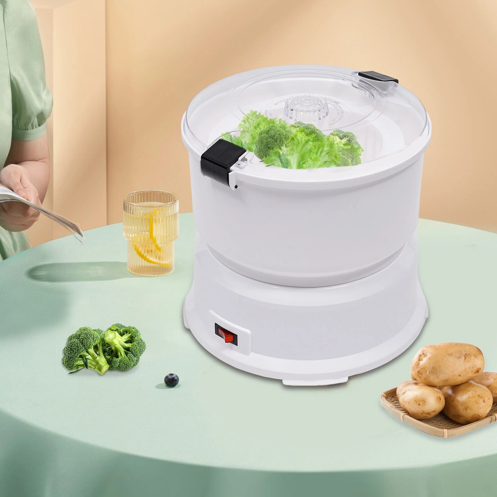 Electric Potato Peeler 85W Kitchen Automatic Vegetable Potato Peeling Machine