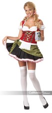 Bavarian Bar Maid Adult Red/Olive Costume California Costumes