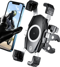 Motorcycle Phone Mount, Bike Phone Mount Upgrade Quick Install Handlebar Clamp,