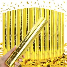 Gold Confetti Poppers - 12 Pack Golden Confetti Cannon for Wedding, Birthday,...