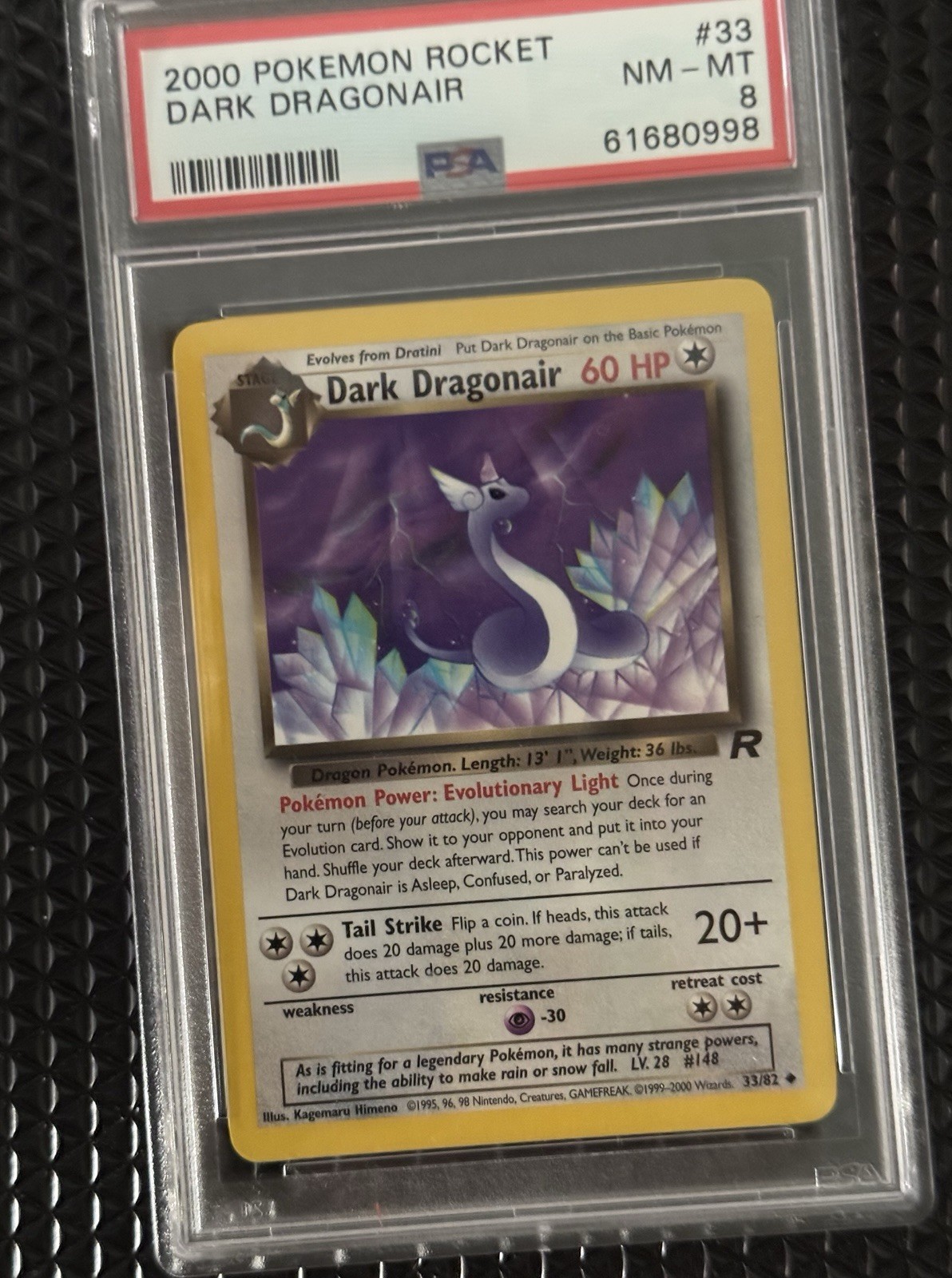 Dark Dragonair 33/82 Team Rocket Regular PSA 8
