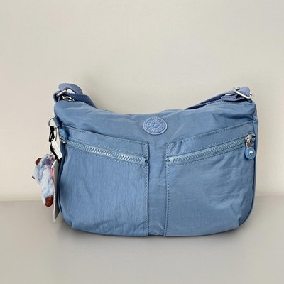 Kipling Izellah Medium Crossbody Bag in Haze Blue NWT