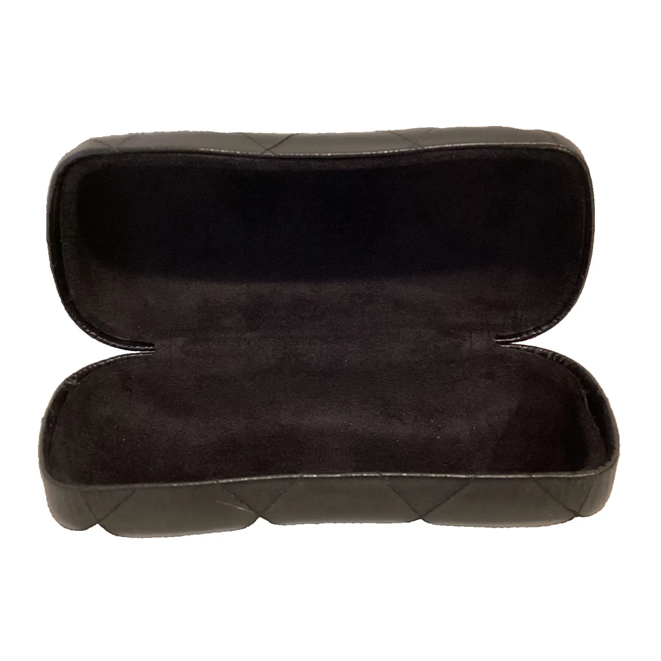 Chanel Negro Cuero Gafas de Sol Estuche Cubierta + Caja + Bolsa de Tela Nuevo Italia Foto 2 de 4