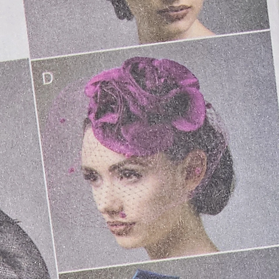 Vogue V8868 Vintage Era Hats Fascinators Sewing Pattern 5 Styles Uncut/FF 2012 - Image 3 of 4