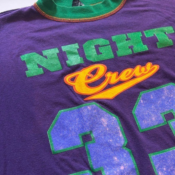 Rare Colorful long line cotton tee one size Zoo Crew single stitch Zoo Crew USA