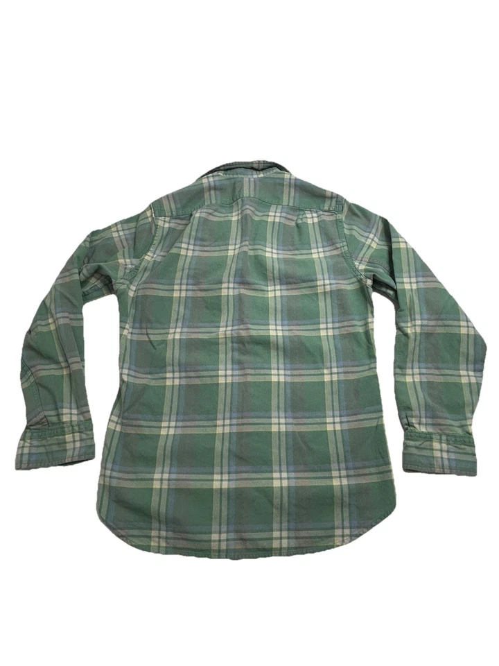 J.Crew Sporting Goods Plaid Button Down Shirt Mens XS Green Blue Long Sleeve - Image 2 of 4