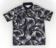 Men s Under Armour Golf Polo - Iso Chill- Navy Palm Print Size Large