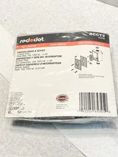 RED DOT SWITCH COVER AND DEVICE RCCT3 S323E VERTICAL SILVER