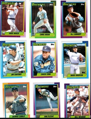 Milwaukee Brewers Topps MLB Baseball Card Lot 27 Cards Multiple Players