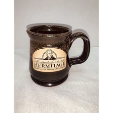 Deneen Pottery Andrew Jackson's Hermitage Coffee Mug Brown Drip 2017 Cup EUC