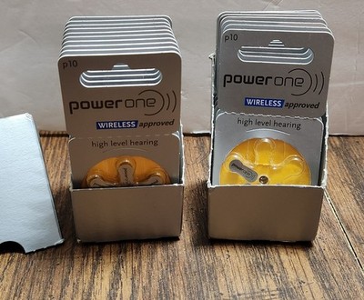 Power One Hearing Aid 16 packs + 4  Size 10 (100 Batteries) Exp 04-2026