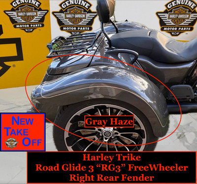 OEM 15-26 Harley Trike RG3 & Freewheeler Right Rear Fender Gray