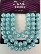 Bead Treasures Glass Pearl Beads Aqua 8mm Qty:50