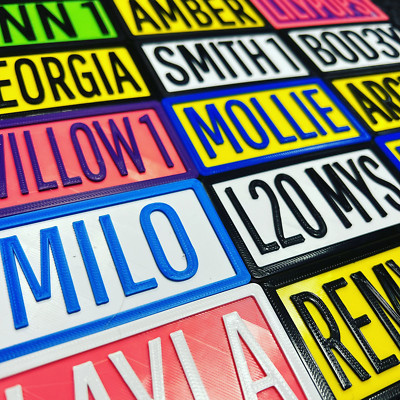 Little Tikes individuelles Nummernschild | Kinder | Spielzeugauto | personalisiert | Cozy Coupe