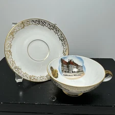 Vintage Demitasse Cup & Saucer RW Bavaria Wachter Hofbauhaus Munchen Souviner