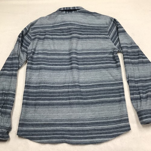 Y2K ONEILL Flannel Shirt Men M Blue Cyan Serape Stripe Southwest Blanket - Picture 2 of 15