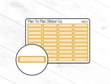 1453-4~~Orange Rounded Labels Planner Stickers.