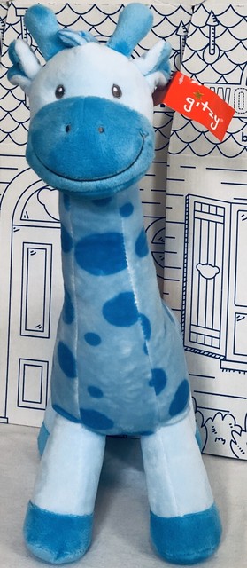 New Gitzy Giraffe Plush Stuffed Animal Baby Toy Blue Polka Dots Nursery Doll 16â³ | eBay